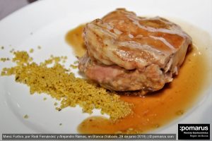 Cordero segureño a baja temperatura, cous cous aromático y su jugo / Tinto, Cogevientos (Viñedos de Utopía), Caravaca