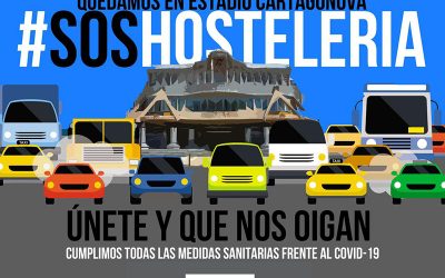 Comunicado de HOSTECAR convocando al sector de hostelería a una manifestación en vehículos en Cartagena