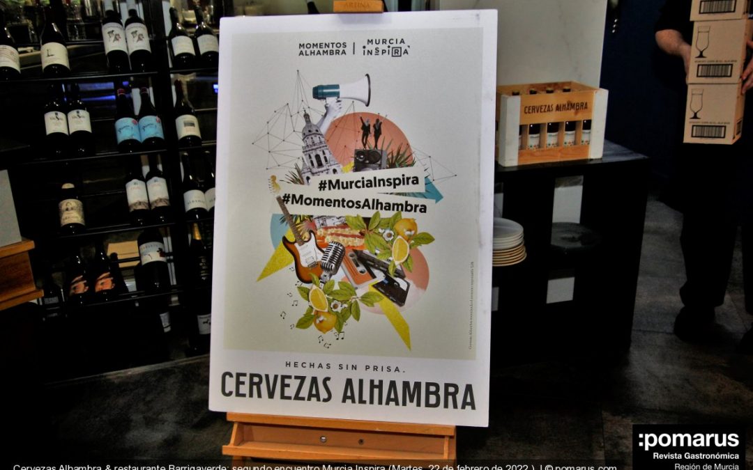 Maridaje entre Cervezas Alhambra & restaurante Barrigaverde en este segundo encuentro Murcia Inspira